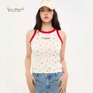 Lyn around - เสื้อกล้ามปักโลโก้แต่งลายดอกไม้ คอลเลกชัน LNRD Signature (A26FGWA194)