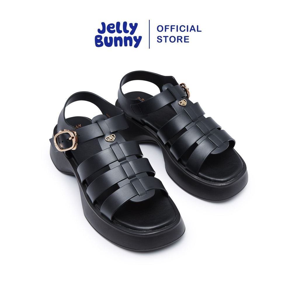 JELLY BUNNY รองเท้าแตะแพลตฟอร์ม SANRETSU รุ่น B25SLSI007 BLACK