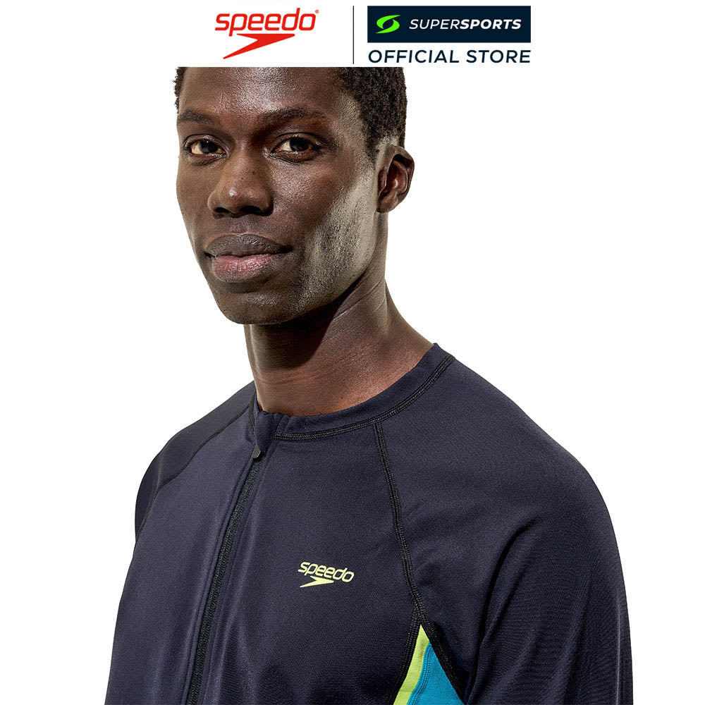 SPEEDO Hyperboom Splice Long Sleeve Zip เสื้อรัชการ์ดผู้ชาย — صورة 6