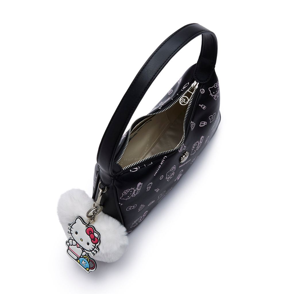 JELLY BUNNY × Hello Kitty حقيبة كتف DO-RE — أسود مطبوع — صورة 4