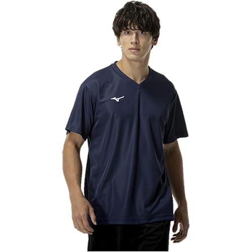Mizuno New Model Short-Sleeved T-Shirt Navi Dry V-Neck Sweat Absorbing Quick-Drying Inner Underwear 