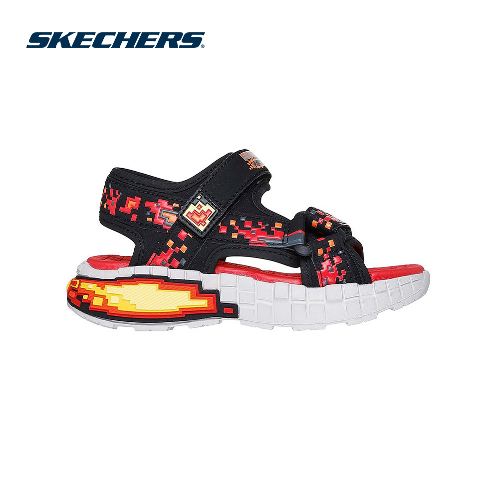 Skechers สเก็ตเชอร์ส รองเท้าแตะเด็กผู้ชาย Boys Mega-Splash 4K Sandals - 402161L-BKRD