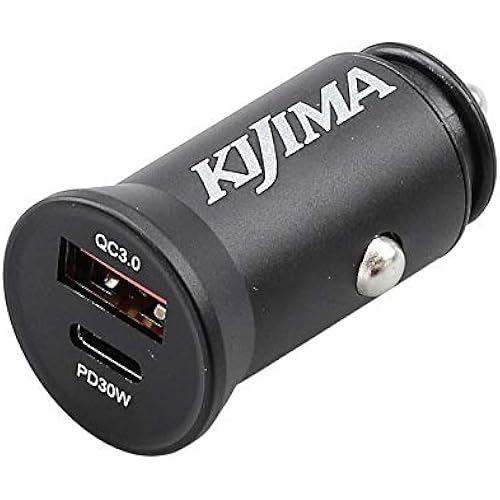 [Direct from JP] Kijima USB Conversion Adapter, USB Charger, 12V Cigarette Lighter Type, 2 Ports, Ty