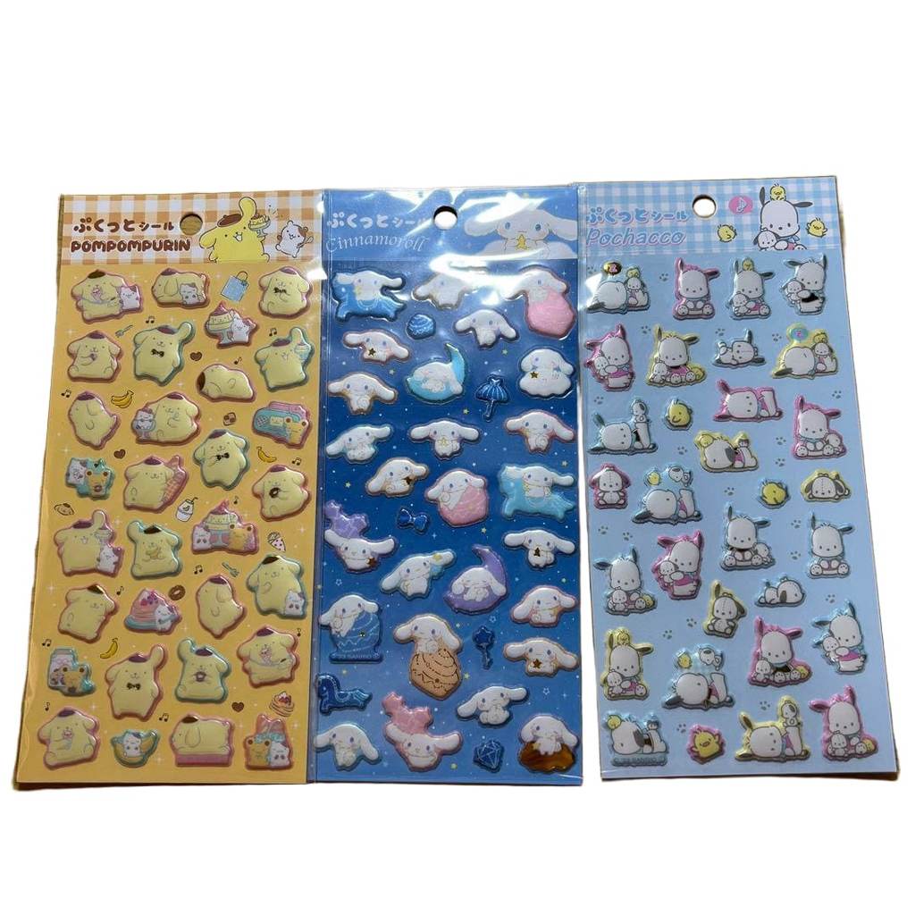 【Direct from Japan】[ใหม่] สติกเกอร์ Daiso Pukkuto ชุด Sanrio 3 ชิ้น【Japan Exclusive】