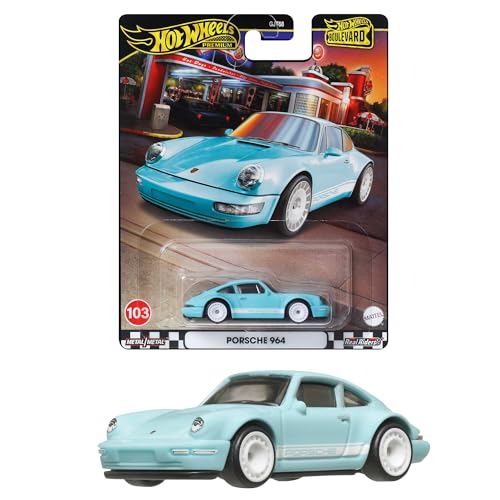 รถของเล่น Hot Wheels Boulevard Porsche 964 สีฟ้าอ่อน รหัส HRT73 เหมาะสำหรับเด็กอายุ 3 ปีขึ้นไป
