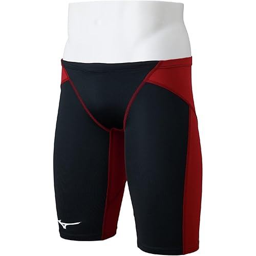 Mizuno Swim Swimming Race Swimsuit GX-SONIC STREAM Half Spats N2MBC520 Size L Black Deep Red