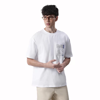 John Henry เสื้อยืดผู้ชาย ทรงหลวม รุ่น JH S426MTSOV35 - สีเบจ
