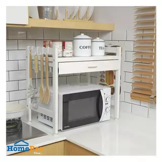 KECH ชั้นวางคร่อมไมโครเวฟพร้อมลิ้นชัก IDEAL จัดส่งโดย HomePro