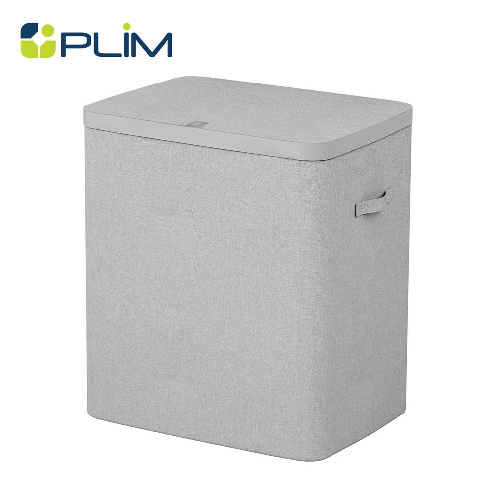 PLIM ถังผ้าเหลี่ยมสูง 2 ช่อง  FABBIN สีเทา จัดส่งโดย HomePro