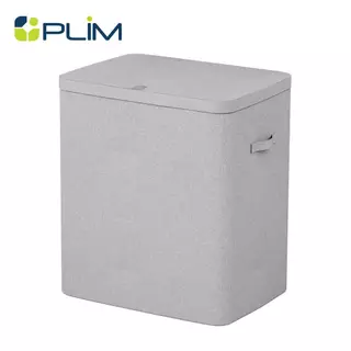 PLIM ถังผ้าเหลี่ยมสูง 2 ช่อง FABBIN สีเทา จัดส่งโดย HomePro