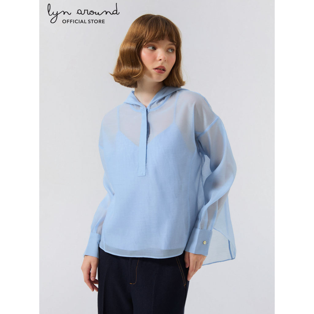 Lyn around - เสื้อฮู้ดแขนยาวผ้าเชียร์ คอลเลกชัน Miracle Voyard (A26CGWA054)