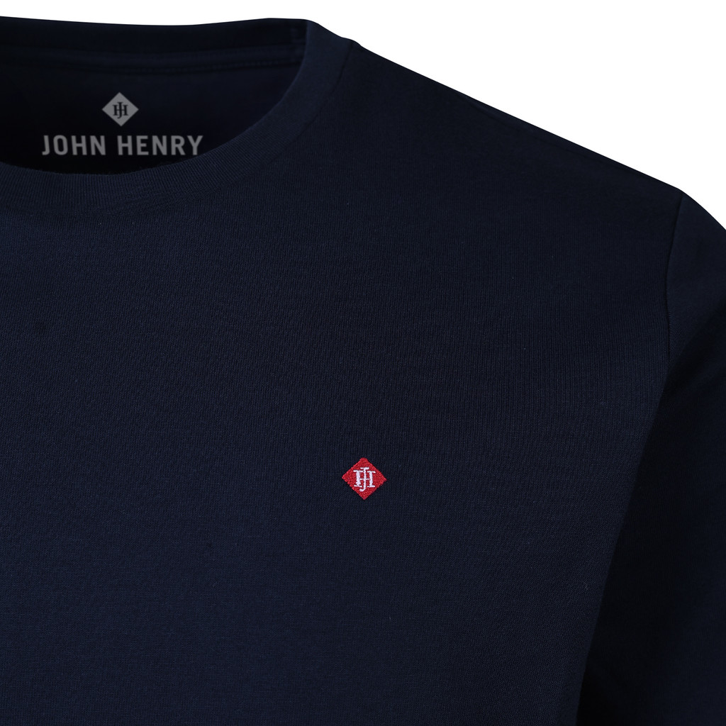 John Henry تيشيرت رجالي ضيق — كحلي — صورة 5