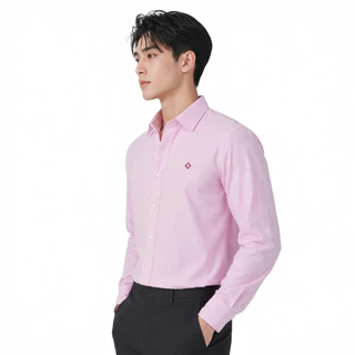 John Henry เสื้อเชิ้ตผู้ชายแขนยาว ทรงเข้ารูป รุ่น JH S426MSLSM14 - สีชมพู