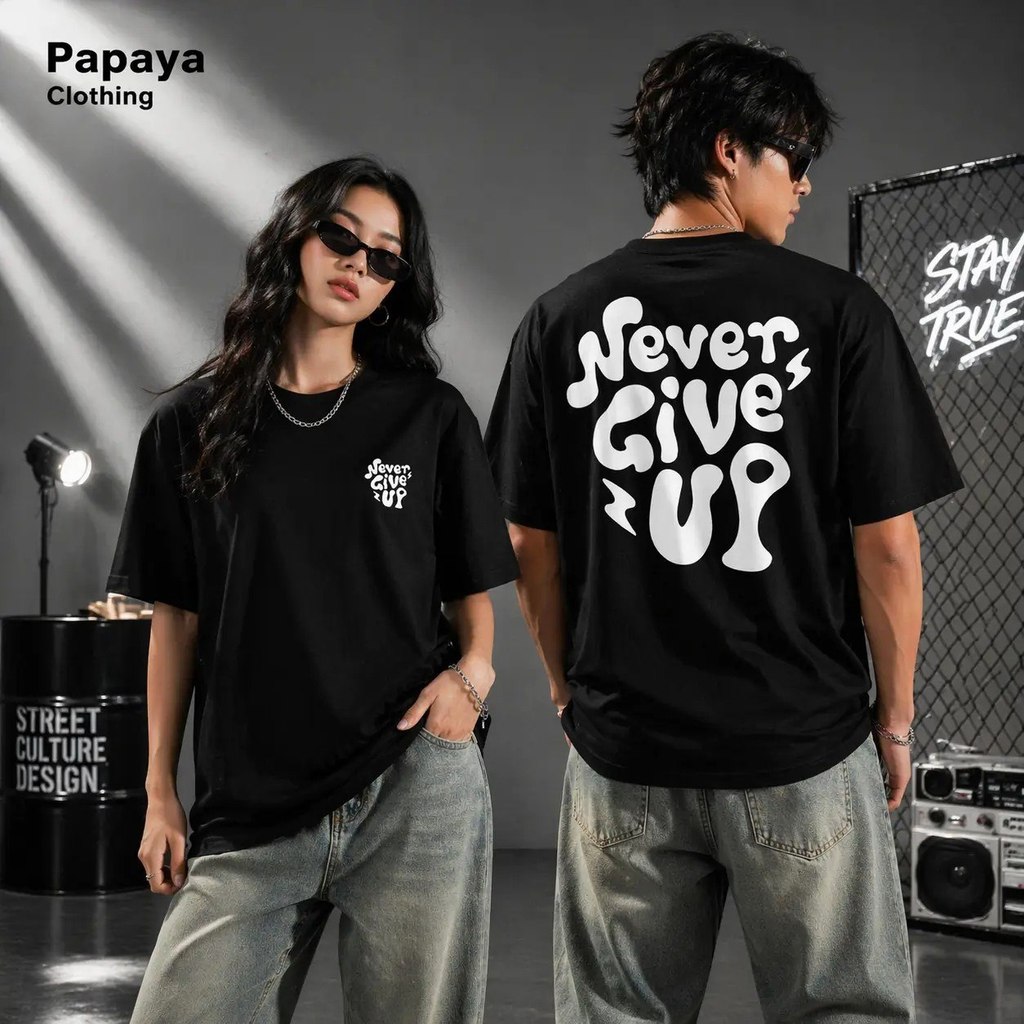 เสื้อยืดสตรีท ลายตัวหนังสือวินเทจ สไตล์อเมริกัน เสื้อยืดทรงหลวม Oversize เสื้อแฟชั่นผู้ชาย เสื้อคู่ ชาย-หญิง