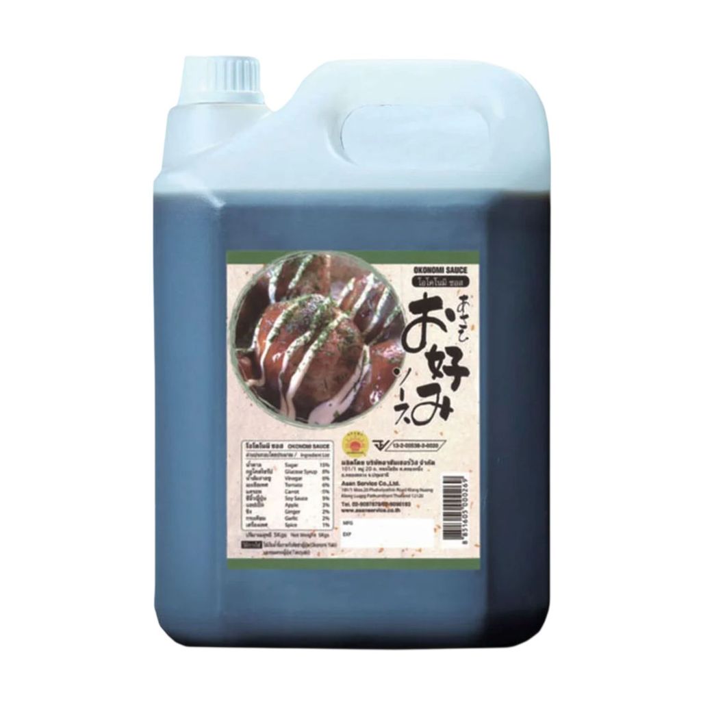 ซอสโอโคโนมิยากิ ตราอาซาฮี 5 กก./แกลลอน Okonomi Sauce Asahi Brand 5 kg/gallon