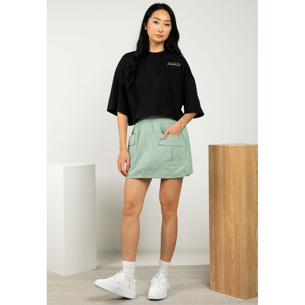 Skechers สเก็ตเชอร์ส เสื้อครอปผู้หญิง Women Crop Tee Apparel - SL325W447-0018 — صورة 4