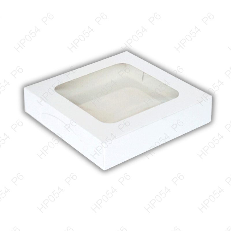 กล่องแฮนเมดเค้ก3ปอนด์ขาวเจาะเตี้ย10.5 x 10.5 x 2.5 นิ้ว(1แพ็คย่อย X10ใบ)|HP054_S_P6