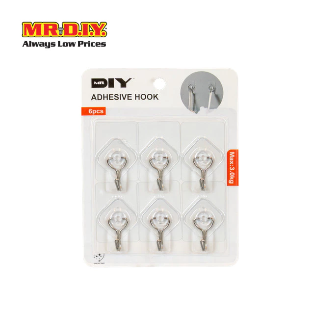 MR.D.I.Y. ตะขออเนกประสงค์ ขนาด 4 x 6.8 x 2.3 ซม. (6 ชิ้น/แพ็ก)_8976888