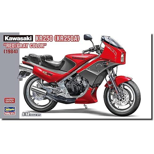 Hasegawa 1/12 Bike Series Kawasaki KR250 KR250A Red/Gray Color Plastic model 21751