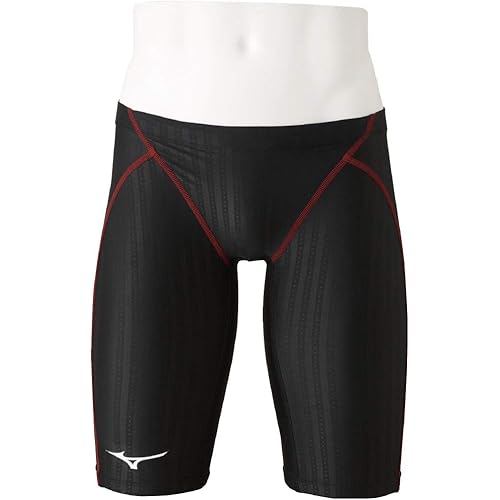 [Direct from JP] MIZUNO Men's Stream Ace Racing Swimsuit, Half Spats, N2MB0022, Color: Red, Size: 2X