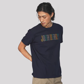 John Henry เสื้อยืดผู้ชาย ทรงเข้ารูป รุ่น JH F425MTSSM09 - สีกรมท่า