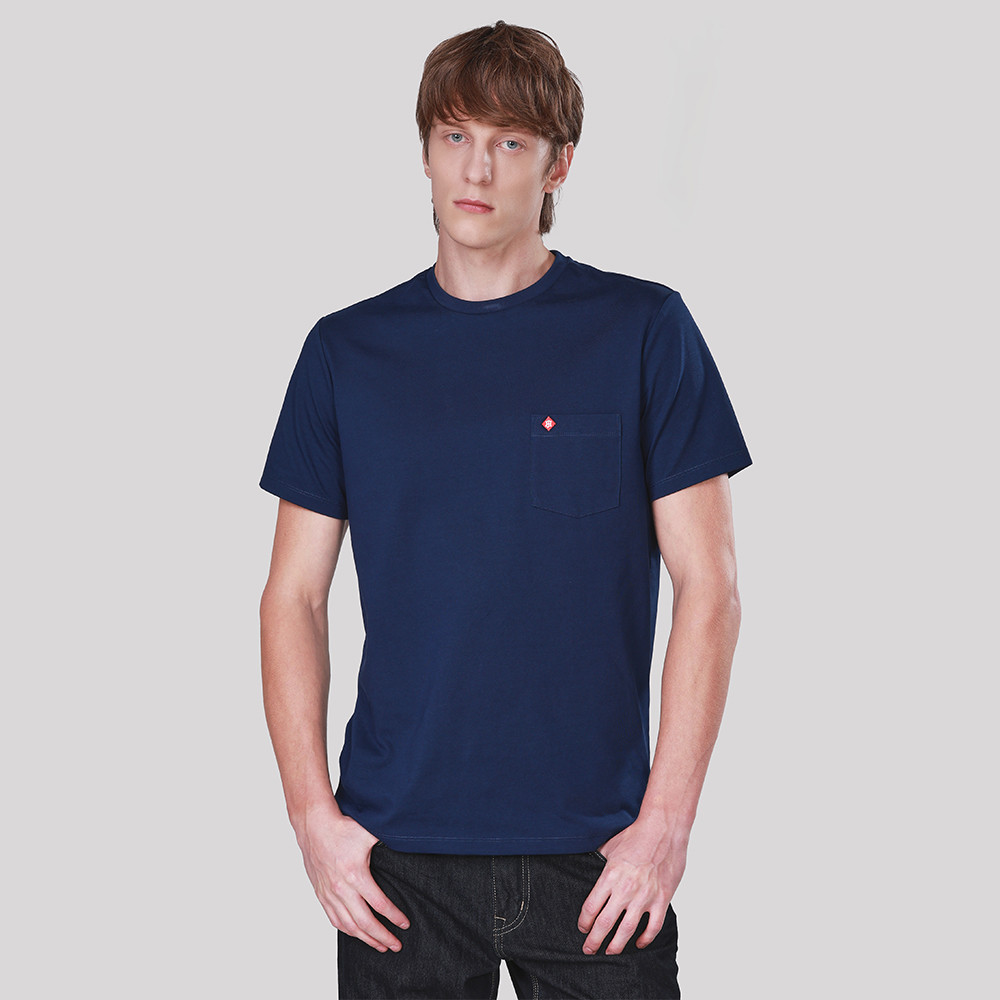 John Henry เสื้อยืดผู้ชาย ทรงเข้ารูป รุ่น JH F425MTSSM18 - สีน้ำเงิน