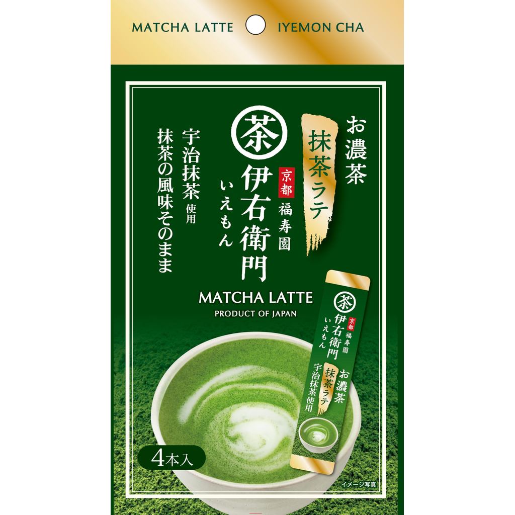 【Direct From Japan】Iyemon Koicha Matcha Latte Sticks, 15g x 4 sticks