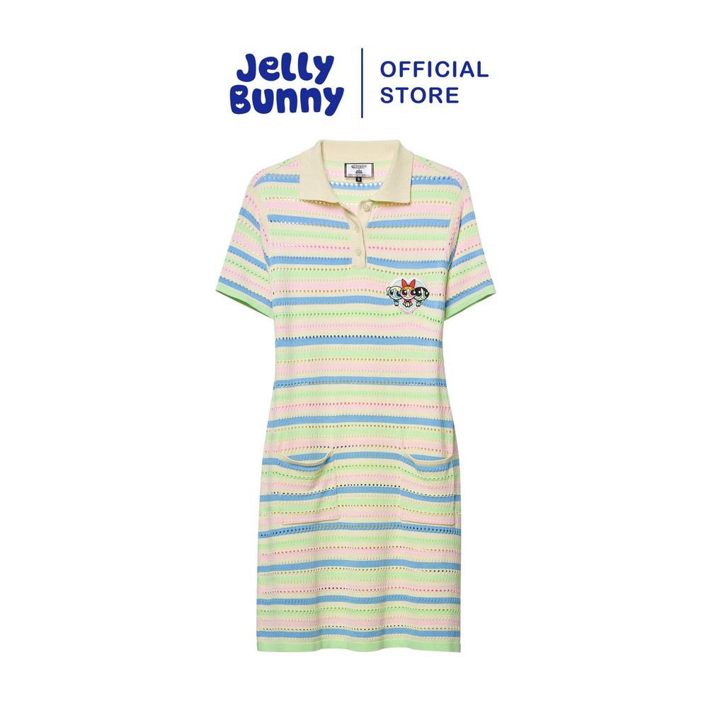 JELLY BUNNY เดรสโปโลสั้นปักลาย POWERPUFF GIRL รุ่น B26SGWB020
