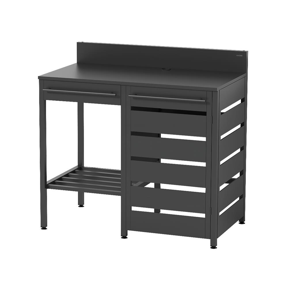 [ฟรี!บริการประกอบ] KUCINE โต๊ะวางเตาคู่  KURO GSR01 จัดส่งโดย HomePro