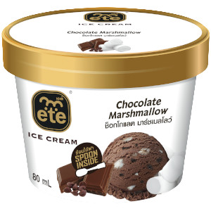 [8858492005971] Ete Chocolate Marshmallow 80Ml เอเต้ รสช็อกโกแลต มาร์ชแมลโลว์ (แพ็คสินค้าเก็บความเย็น)