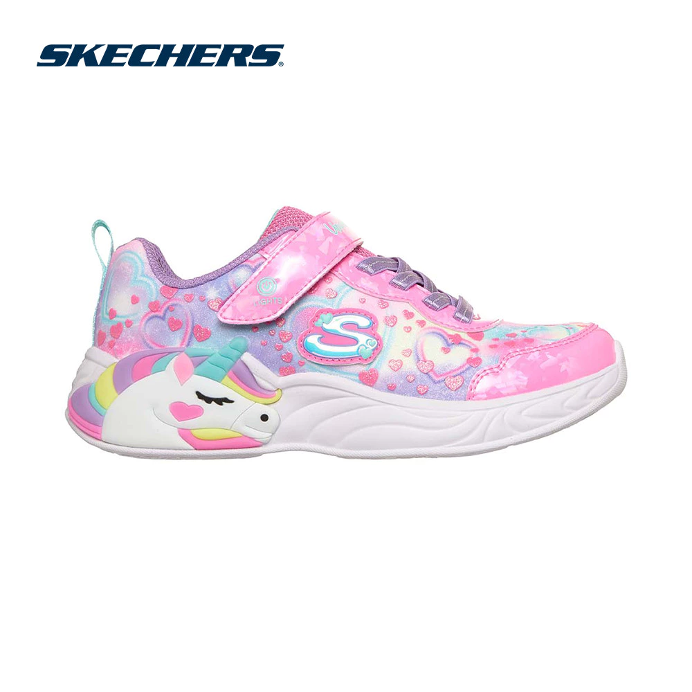 Skechers สเก็ตเชอร์ส รองเท้าเด็กผู้หญิง Girls S-Lights Unicorn Dreams Heart Sparkles Shoes - 303063L-PKMT (latest)