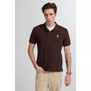CC DOUBLE O SHORT SLEEVE PIQUE POLO SHIRT ผู้ชาย เสื้อโปโลแขนสั้นผ้าปิเก้ปักนก รุ่น O26WGMA027 (AW26 #P1)