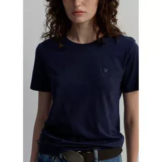 CPS เสื้อยืดคอกลมแต่งปิ๊กโลโก้ ผู้หญิง BASIC CREWNECK TEE รุ่น C26WGWA127 (AW26#P1)