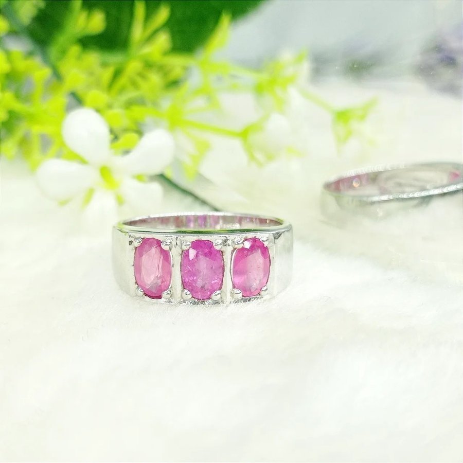 แหวนเงินทับทิมพม่า [JS Jewelry]
