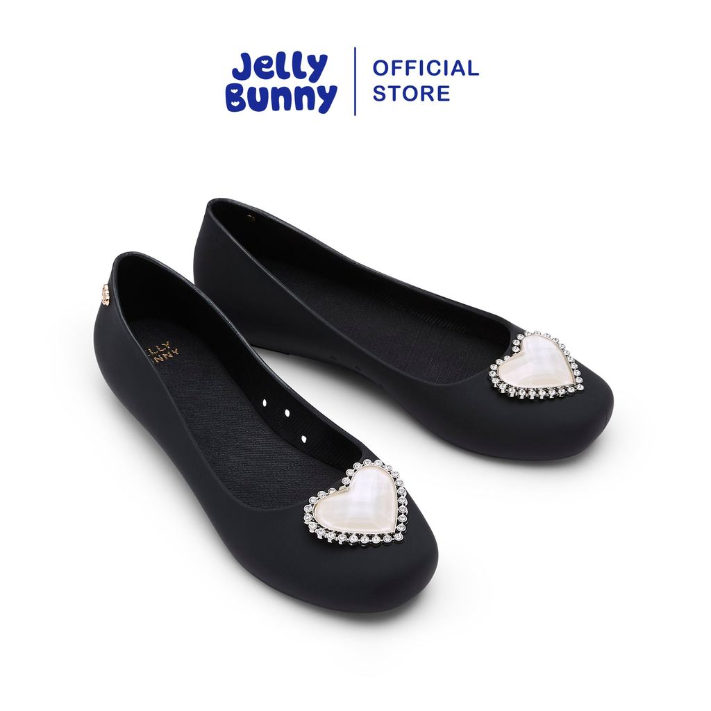 JELLY BUNNY รองเท้าคัทชูทรงบัลเล่ต์ COLIN CLIO HEART รุ่น B26FSWA001 BLACK
