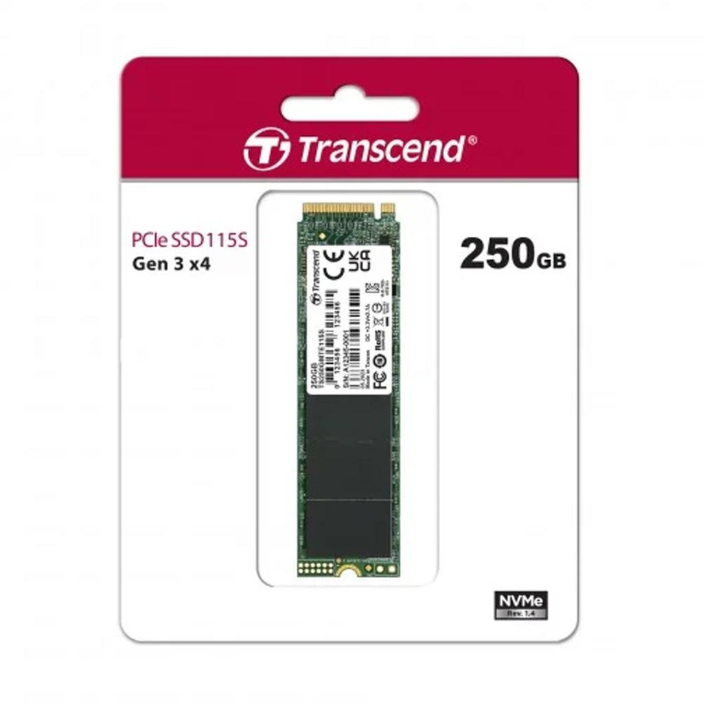 SSD M.2 NVMe 250GB, M.2 2280, PCIe Gen3x4, NVMe, TLC
