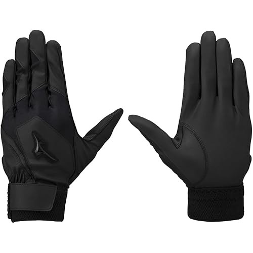 Mizuno batting gloves for both hands high school baseball rule-compliant model 1ejeh02290 Black L