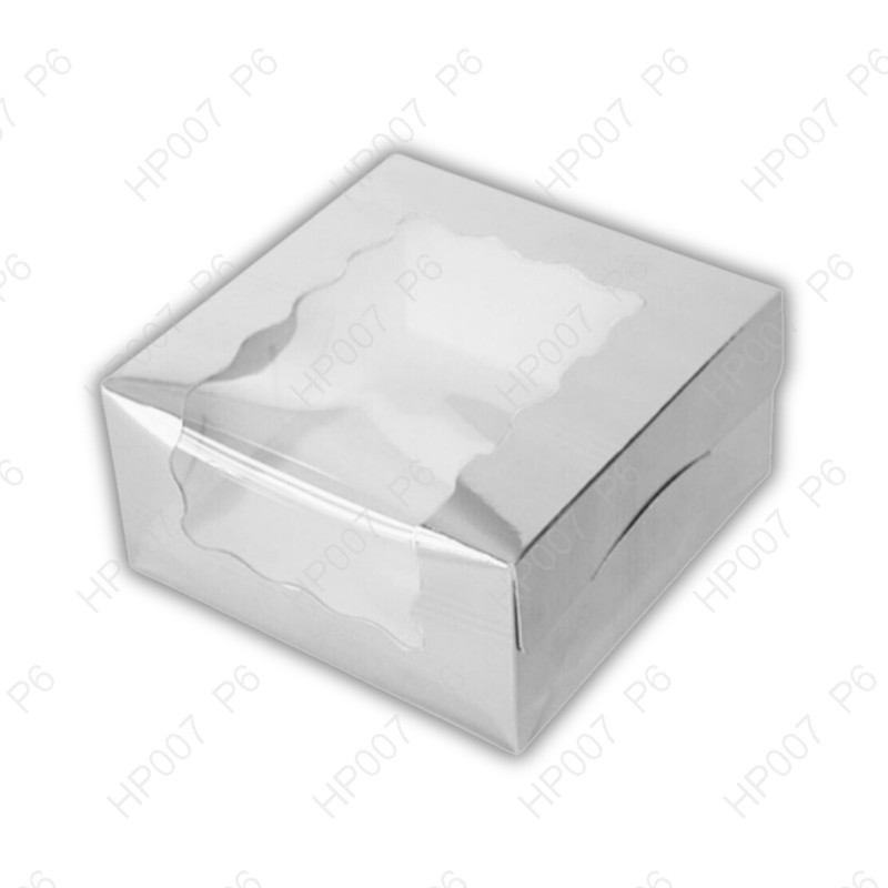 แฮนเมดเค้ก0.5ปอนด์เงินเจาะหน้าข้าง"สูง"6 x 6 x 3 นิ้ว (1แพ็คย่อย X10กล่อง)|HP007_S_P6