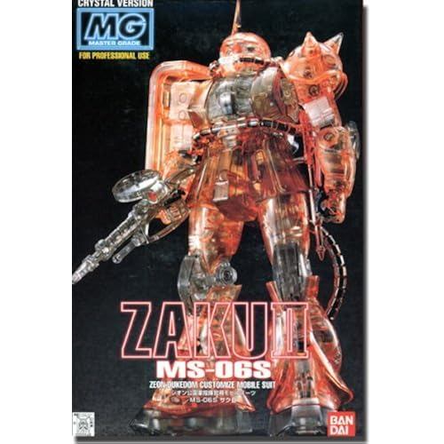 BANDAI MG 1/100 MS-06S Char Aznable Zaku II Crystal Version Mobile Suit Gundam