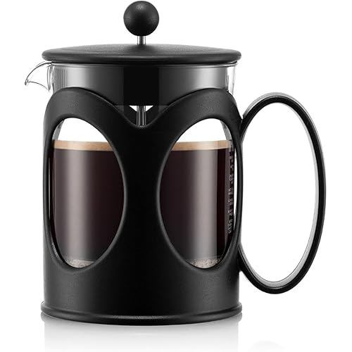 [Direct from JP] BODUM Kenya French Press Coffee Maker, 500ml, Black, with Stainless Steel Filter an