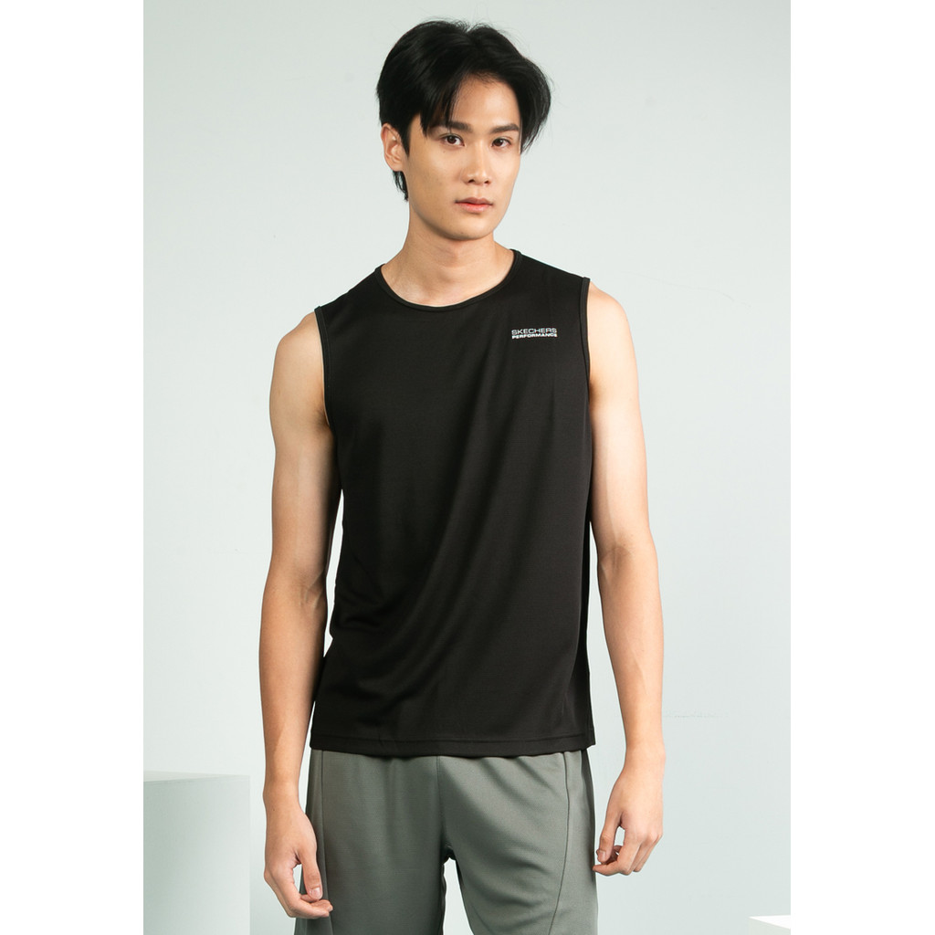 Skechers สเก็ตเชอร์ส เสื้อกล้ามออกกำลังกายผู้ชาย Men Walking Performance Sports Tank Top – SP325M362-0018 ราคา ถูกที่สุด ดีลบีเคเค