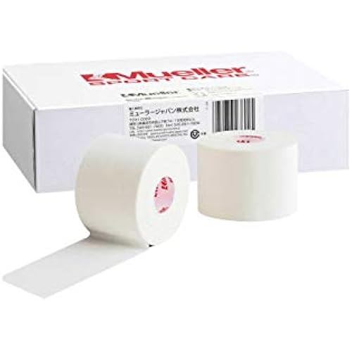 Mueller White Tape Non-Elastic Cotton Pro Athletic 38mm Width 13.7m Length Small Pack 6 pieces Edge 
