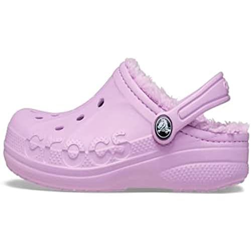 [Direct from JP] Crocs Baya Lined Clog Sandals, Junior, Purple, Kids, 207500-5Q5-2022, Orchard Boa (