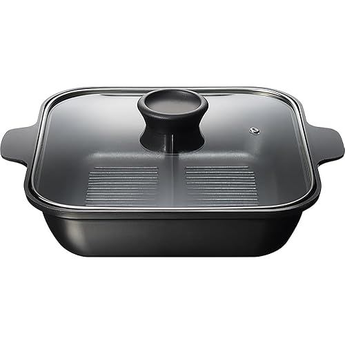 Wahei freiz Wahei freiz two-meal pot divider, 24cm, for 2-3 persons, two flavors at once, square, fl
