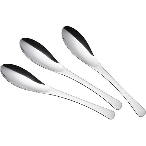 Yoshikawa Slim and easy to eat Curry Spoons, set of 3, stainless steel, total length 19 cm, made in 