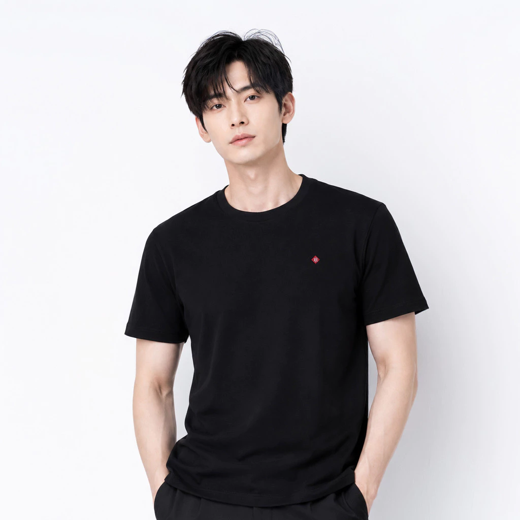 John Henry เสื้อยืดผู้ชาย ทรงเข้ารูป รุ่น JH S526MTSSM15 - สีดำ