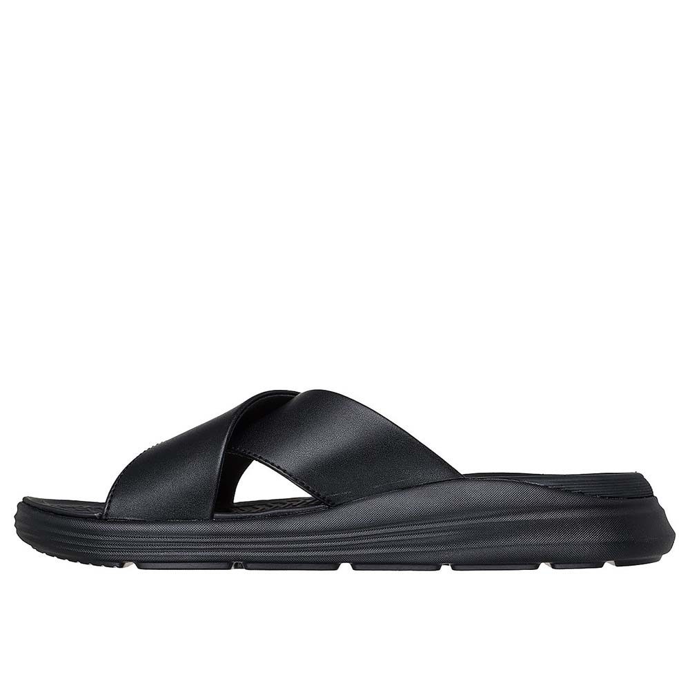 Skechers สเก็ตเชอร์ส รองเท้าแตะผู้ชาย Men USA Sargo Denal Sandals - 205627-BBK (latest) — صورة 6