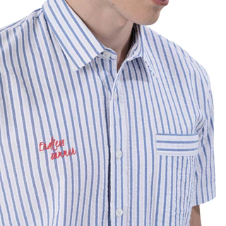 John Henry เสื้อเชิ้ตผู้ชายแขนสั้น ทรงเข้ารูป รุ่น JH S226MSSSM12 - สีกรมท่า