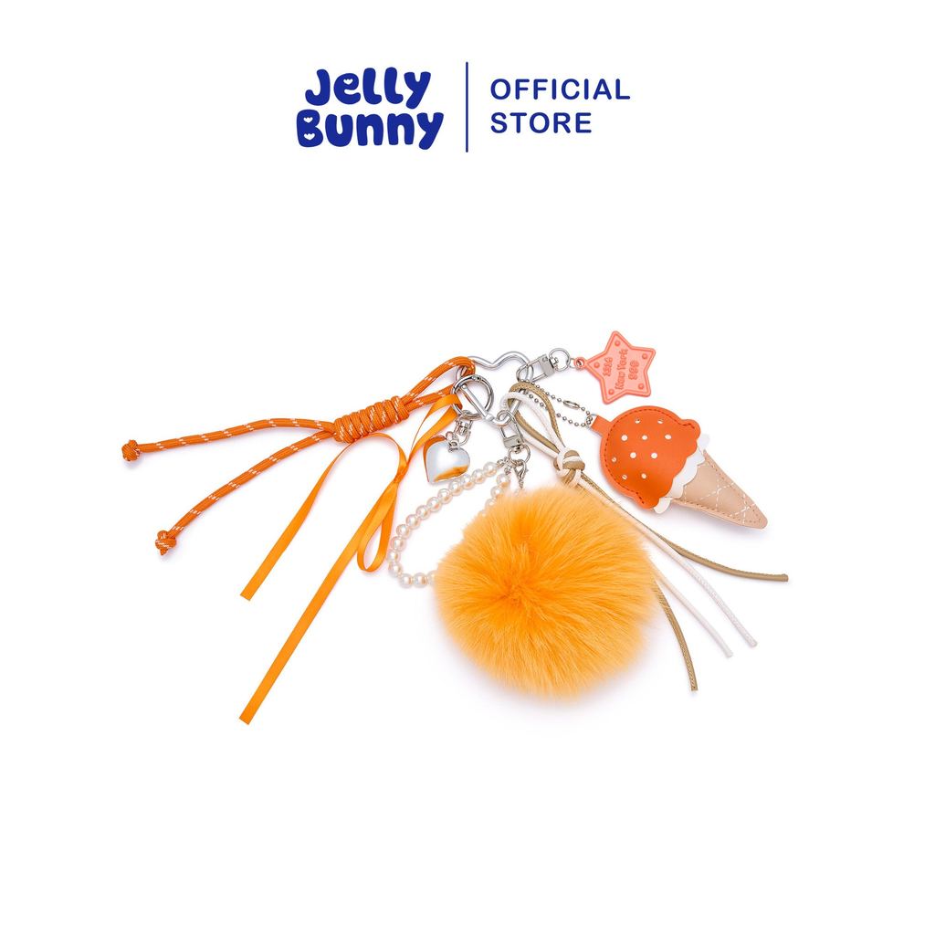 JELLY BUNNY พวงกุญแจ JOLLY POM รุ่น B26FAWA028 ORANGE