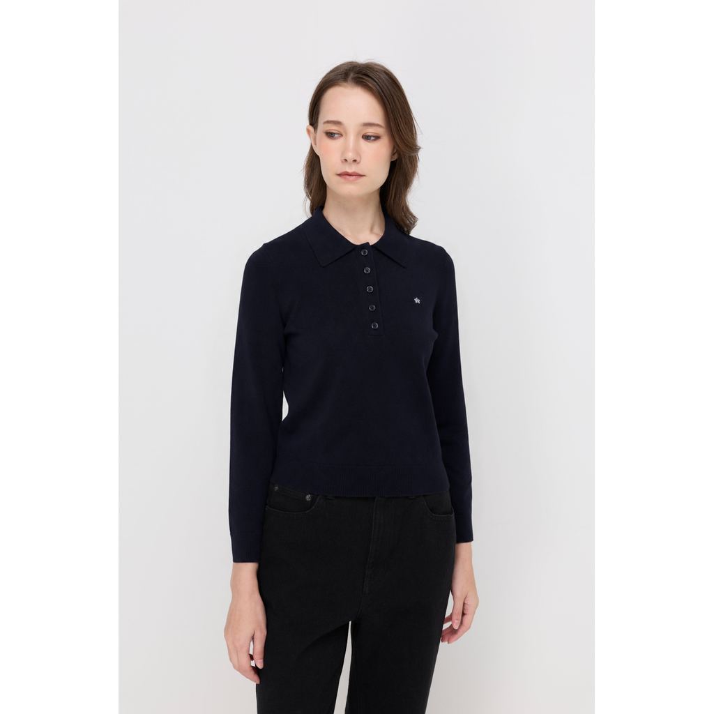 ROYAL IVY REGATTA - Embroidered Knit Polo Sweater Navy เสื้อโปโล (R26WGWA009) — صورة 3